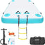 VOFiTNY Premium Inflatable Floating Dock - Aqua Glow — inflatable floating dock with ladder, pump, and accessory kit