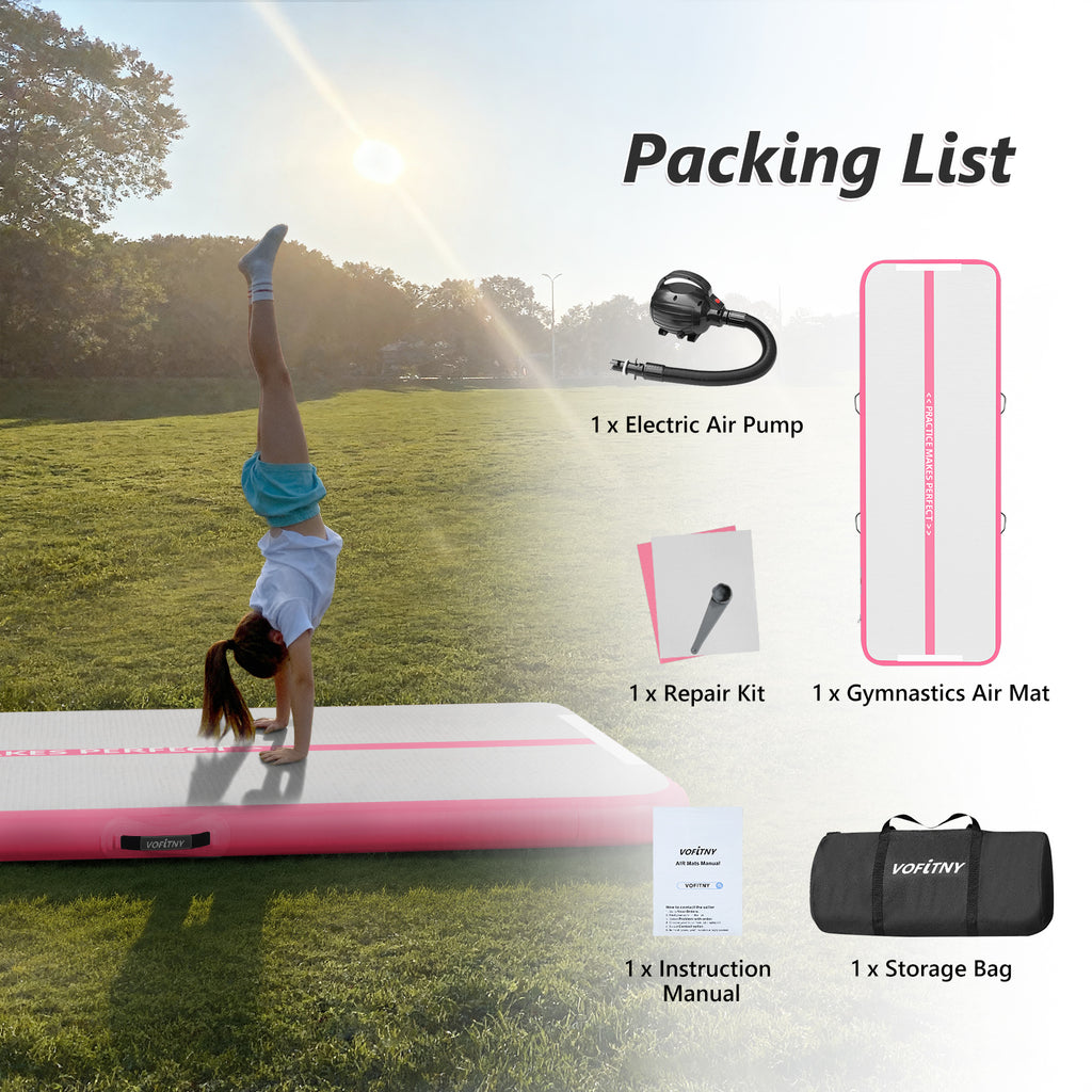 VOFiTNY Premium Gymnastics Air Track -Flamingo Pink