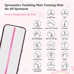 VOFiTNY Premium Gymnastics Air Mat -Midnight Rose