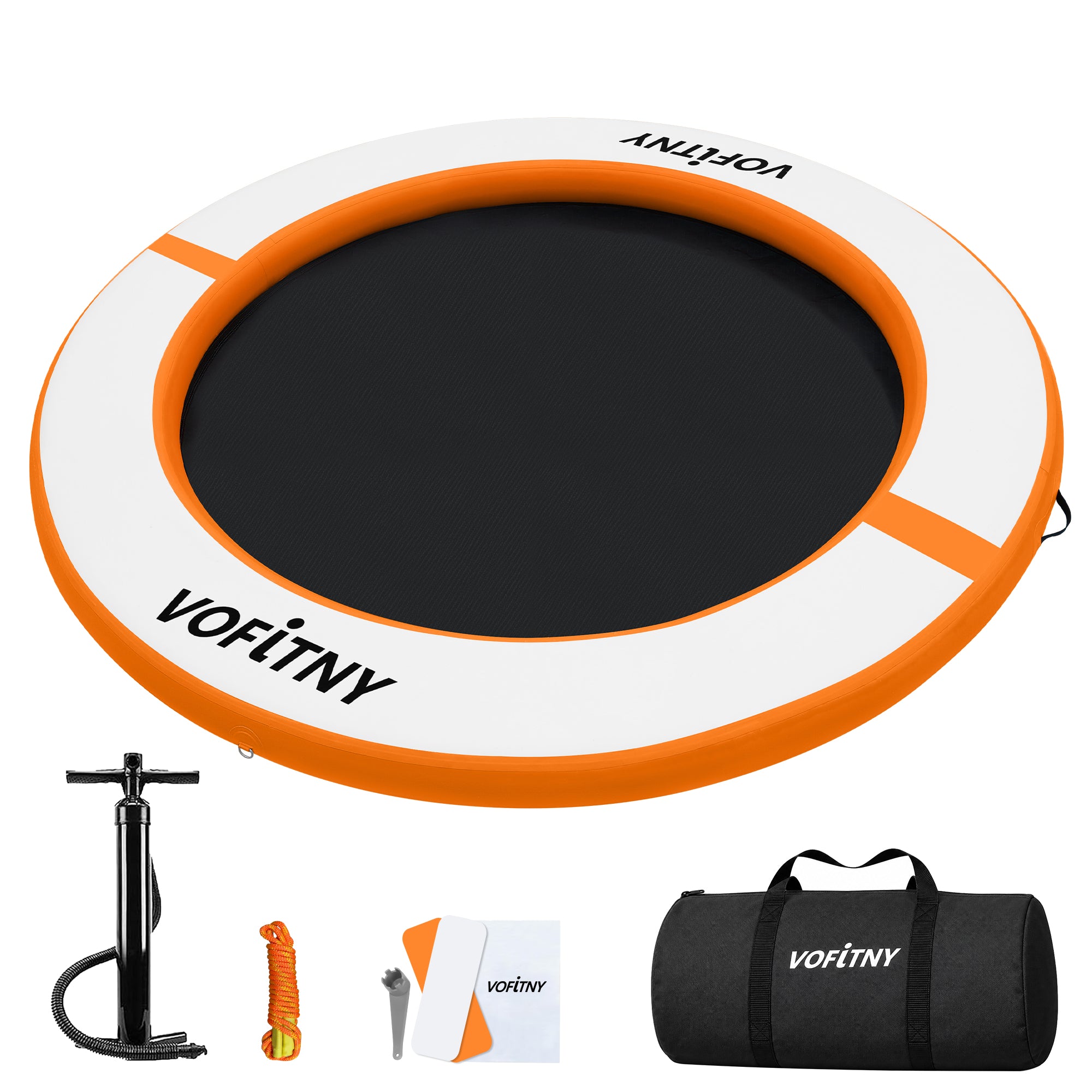 VOFiTNY Luxe Inflatable Water Hammock - Sunburst Orange Main image