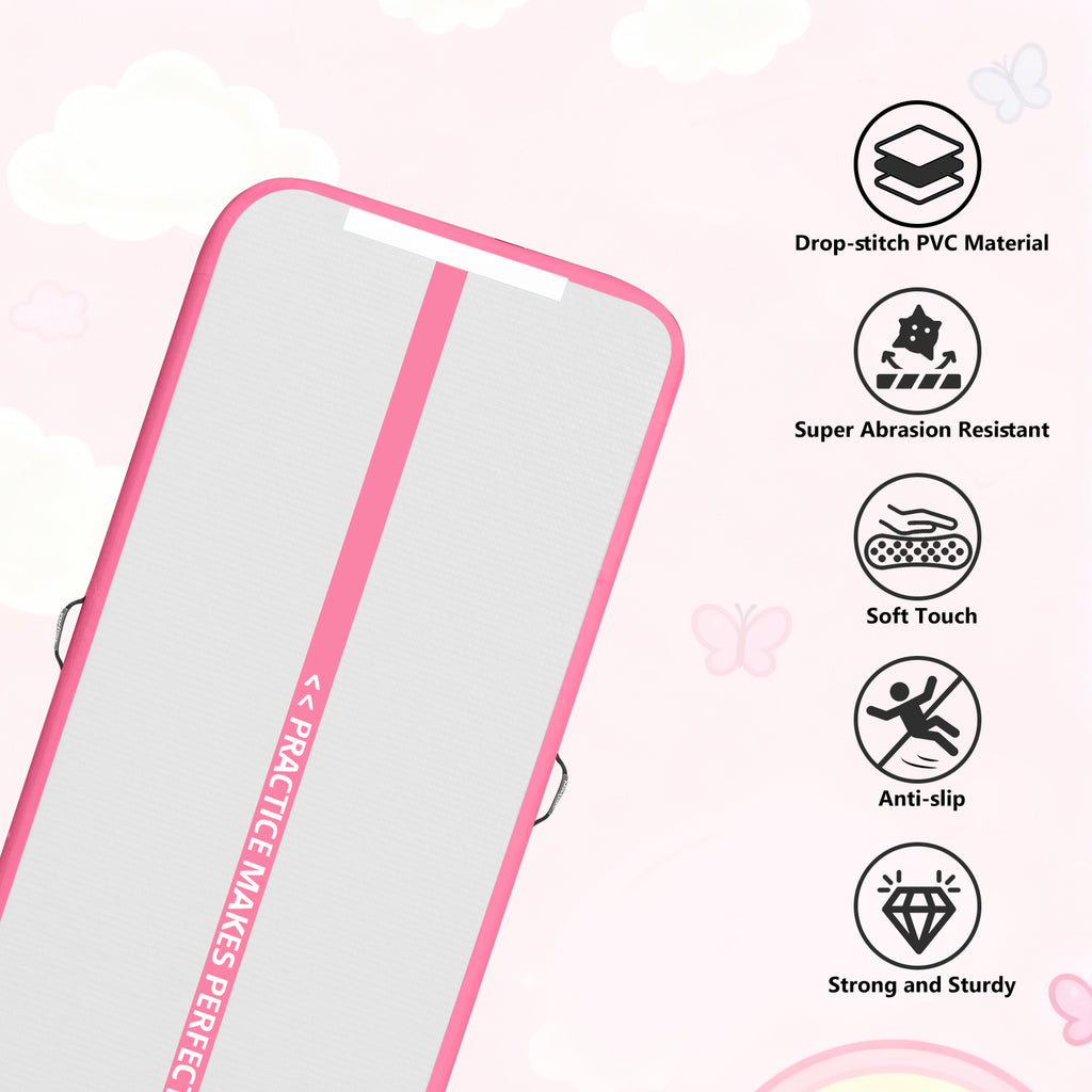 VOFiTNY Premium Gymnastics Air Track -Flamingo Pink