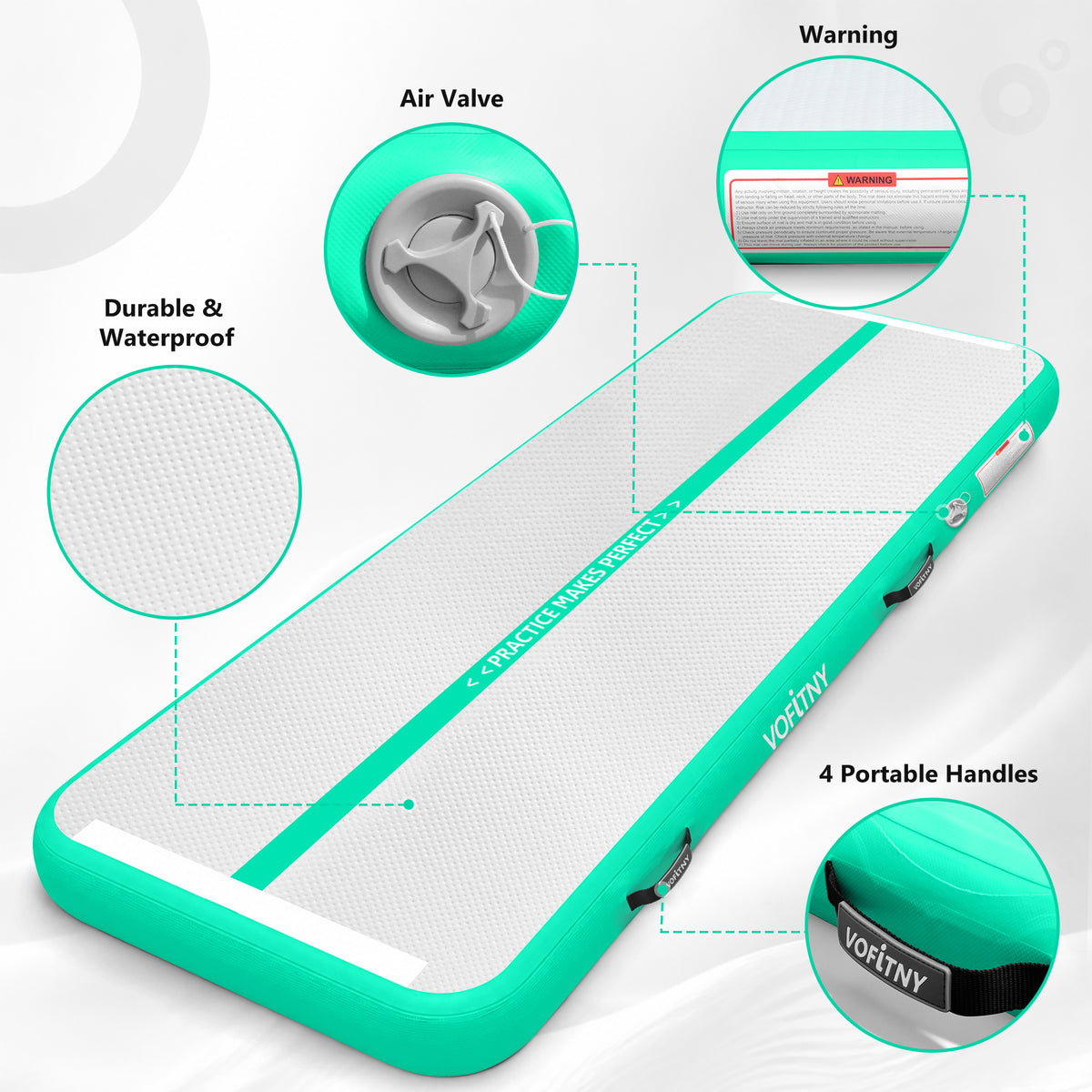 VOFiTNY Gymnastics Air Mat - Green