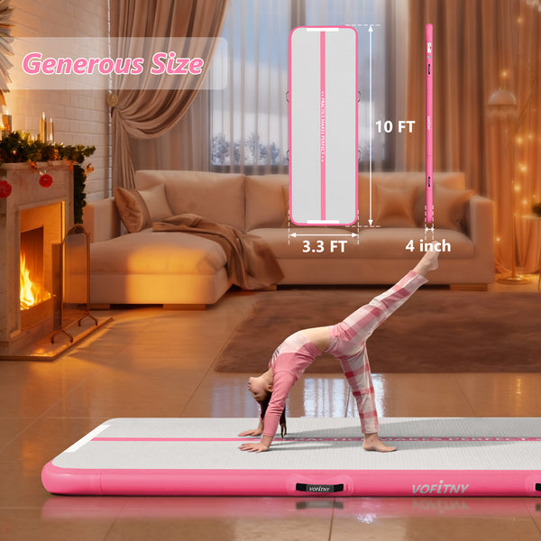 VOFiTNY All Purpose Gymnastics Mat 6.6/10/13/16/20 ft Sturdy Inflatable Tumble Track for Home/Gym