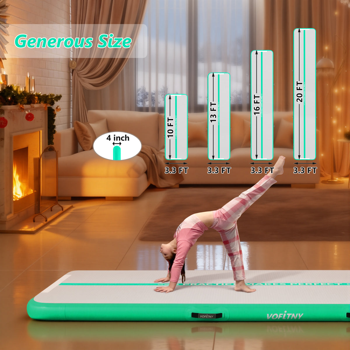 VOFiTNY Gymnastics Air Mat - Green