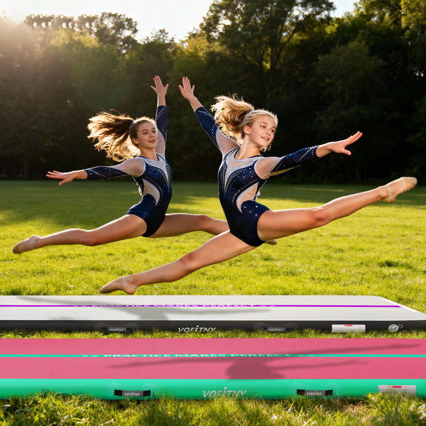 VOFiTNY Premium Gymnastics Air Track -Mint Rose