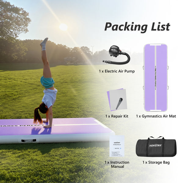 VOFiTNY Gymnastics Air Mat - Lavender/Mint