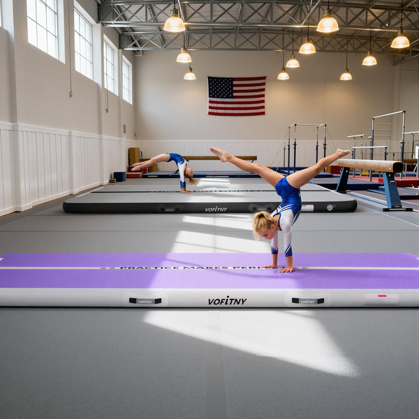 VOFiTNY Gymnastics Air Mat - Lavender/Mint
