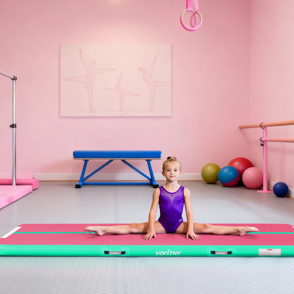 VOFiTNY Premium Gymnastics Air Track -Mint Rose