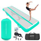 VOFiTNY Premium Gymnastics Air Mat & Roller Set(with Pump) - Mint Glow