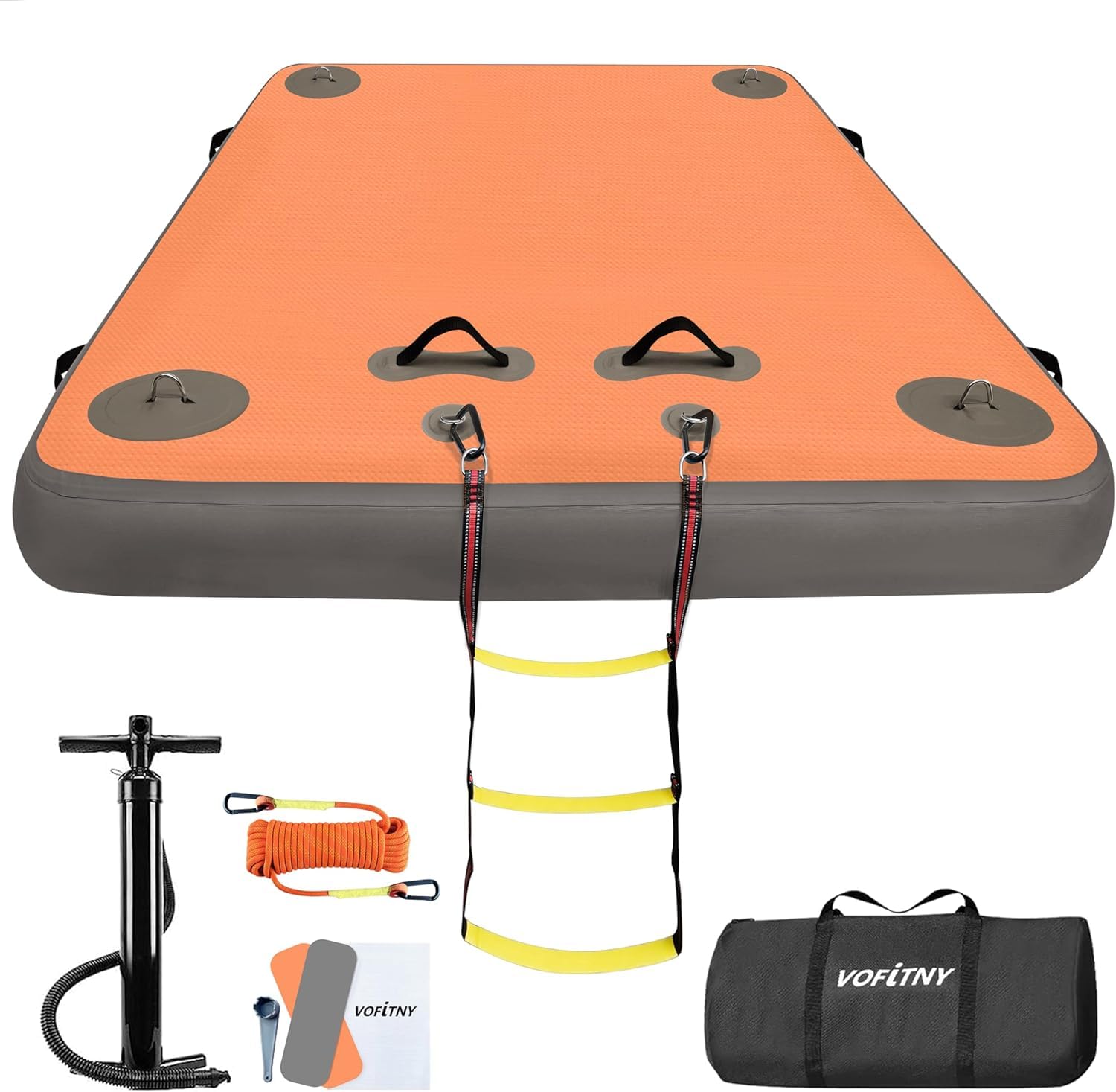 VOFiTNY Premium Inflatable Floating Dock - Sunset Amber