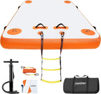 VOFiTNY Premium Inflatable Floating Dock - Sunburst Orange