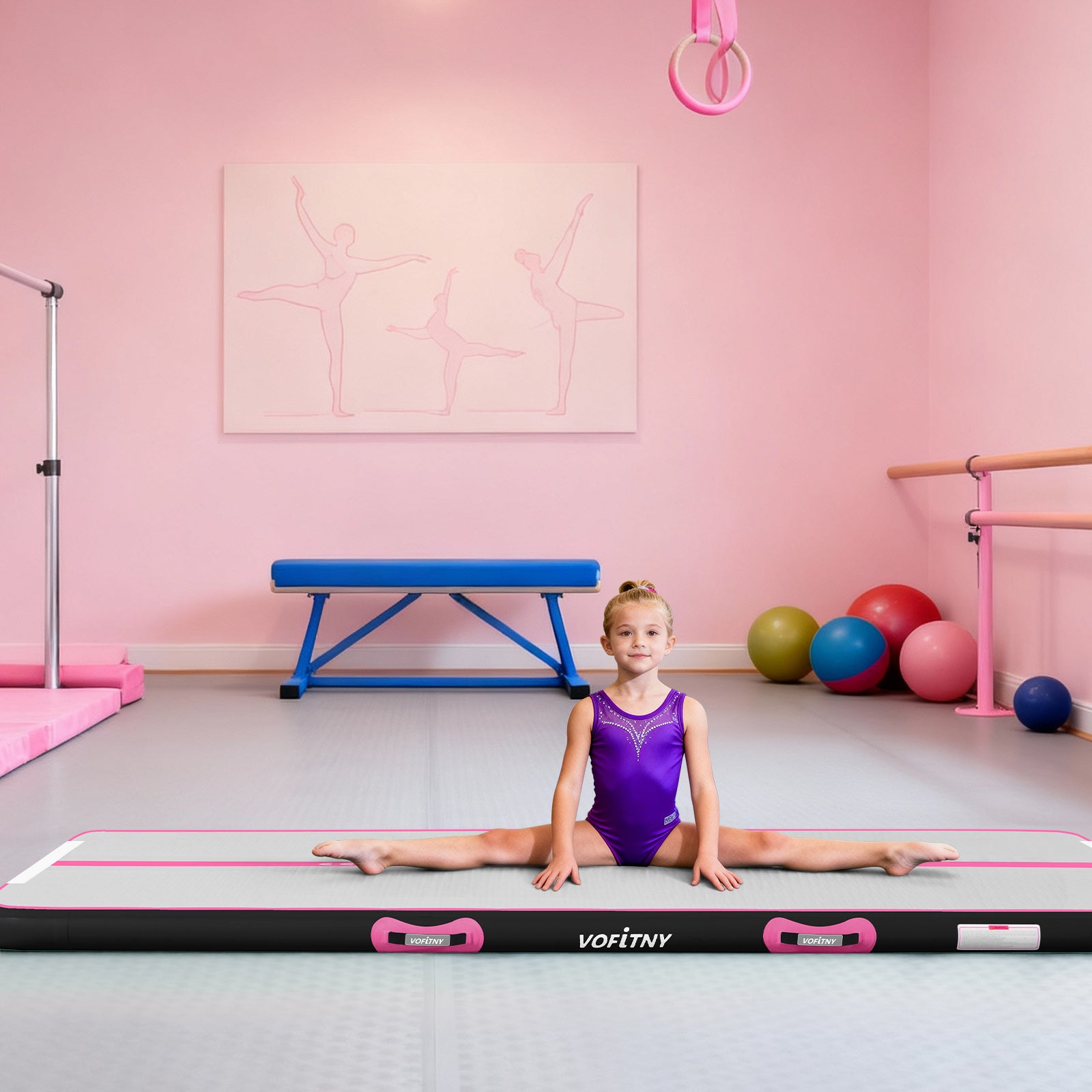 VOFiTNY Premium Gymnastics Air Track -Midnight Rose