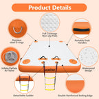 VOFiTNY Premium Inflatable Floating Dock - Sunburst Orange