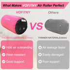 VOFiTNY Premium Gymnastics Air Mat & Roller Set(with Pump) - Midnight Rose