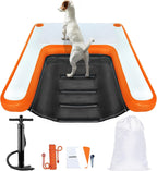 VOFiTNY Premium Inflatable Dog Pool Ramp - Sunburst Orange