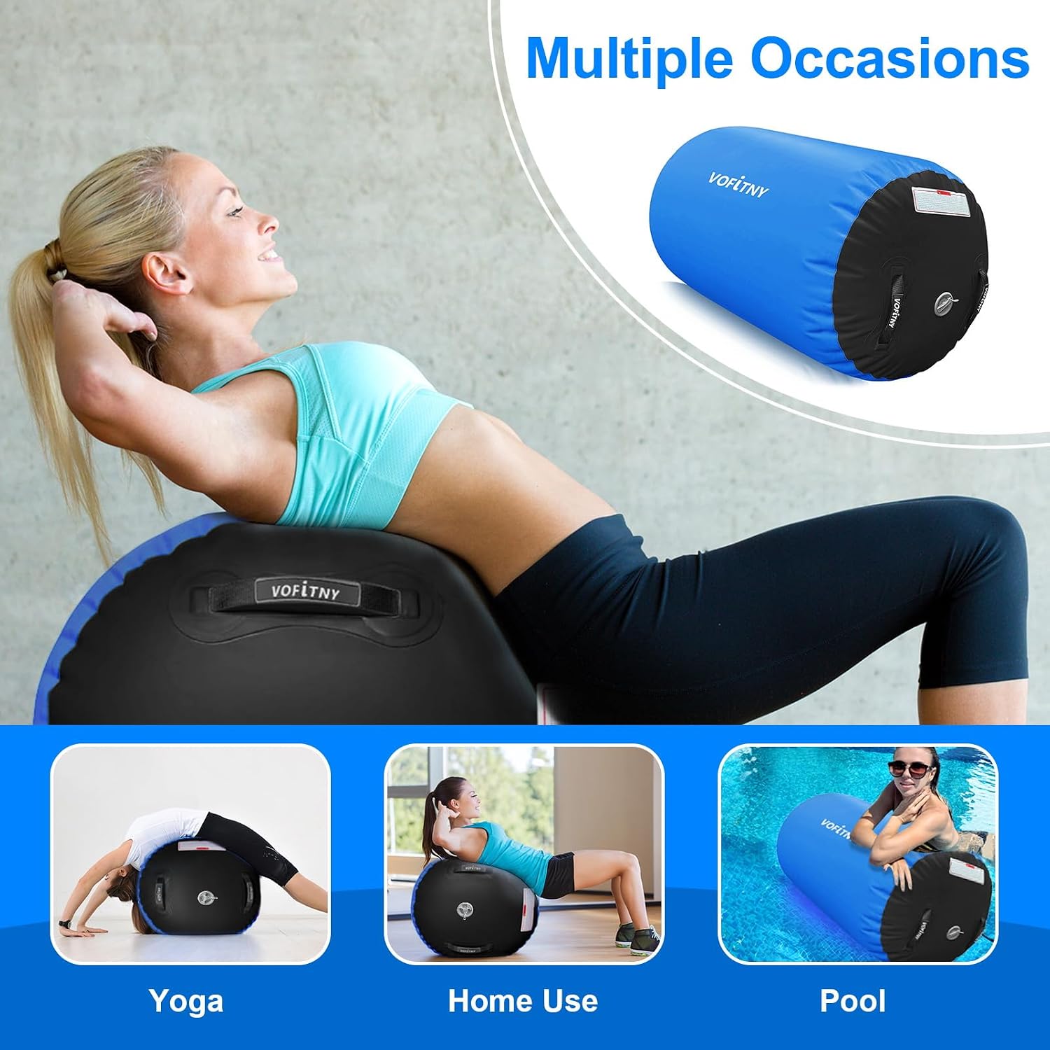 VOFiTNY Premium Gymnastics Air Roller - Midnight Cobalt