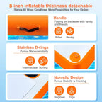 VOFiTNY Luxe 2-in-1 Inflatable Floating Dock & Lounge - Sunburst Orange