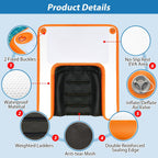 VOFiTNY Premium Inflatable Dog Pool Ramp - Sunburst Orange