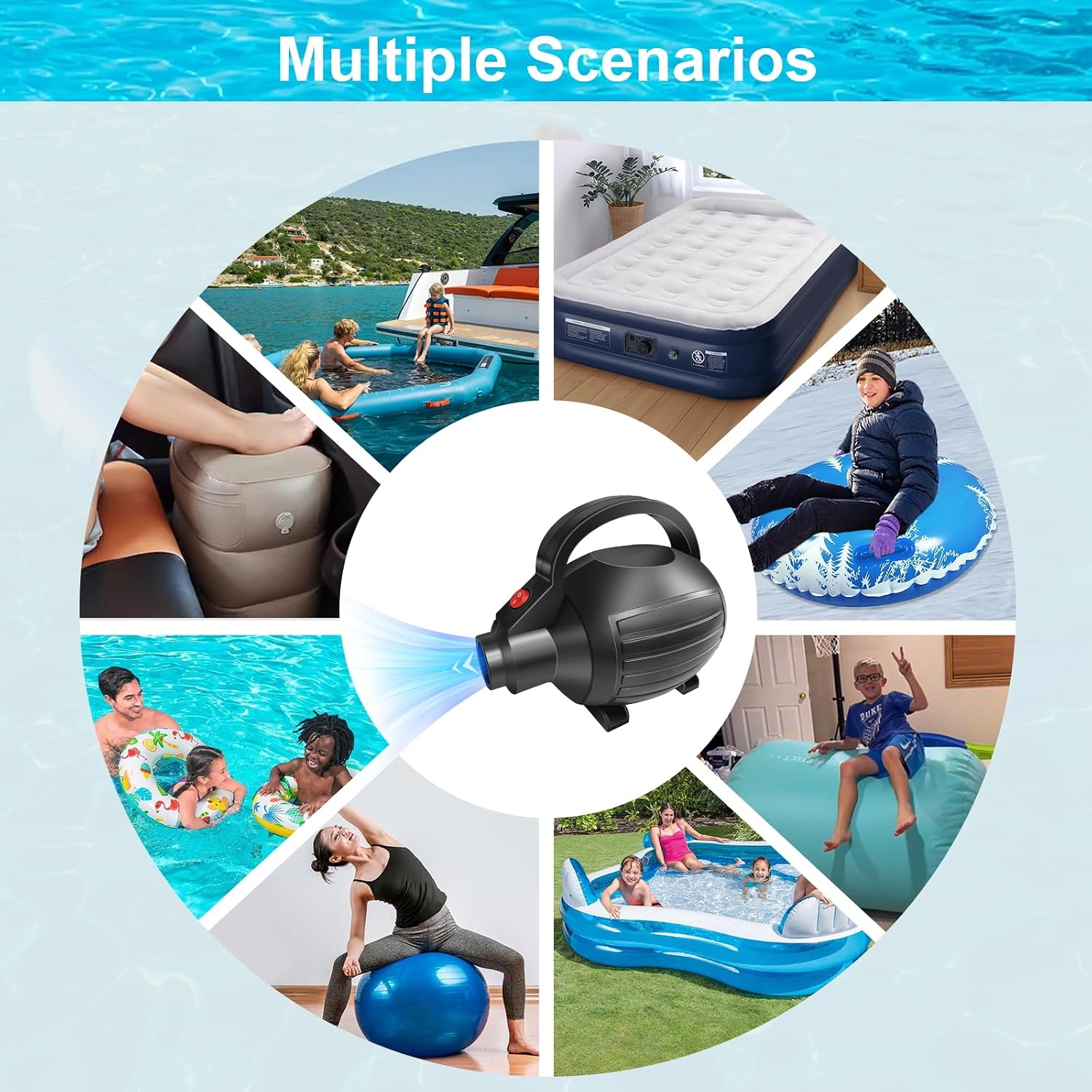 VOFiTNY 600W Electric Air Pump for Inflatables