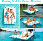VOFiTNY Premium Inflatable Floating Dock - Aqua Glow