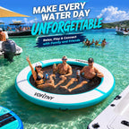 VOFiTNY Luxe Inflatable Water Hammock - Aqua Glow