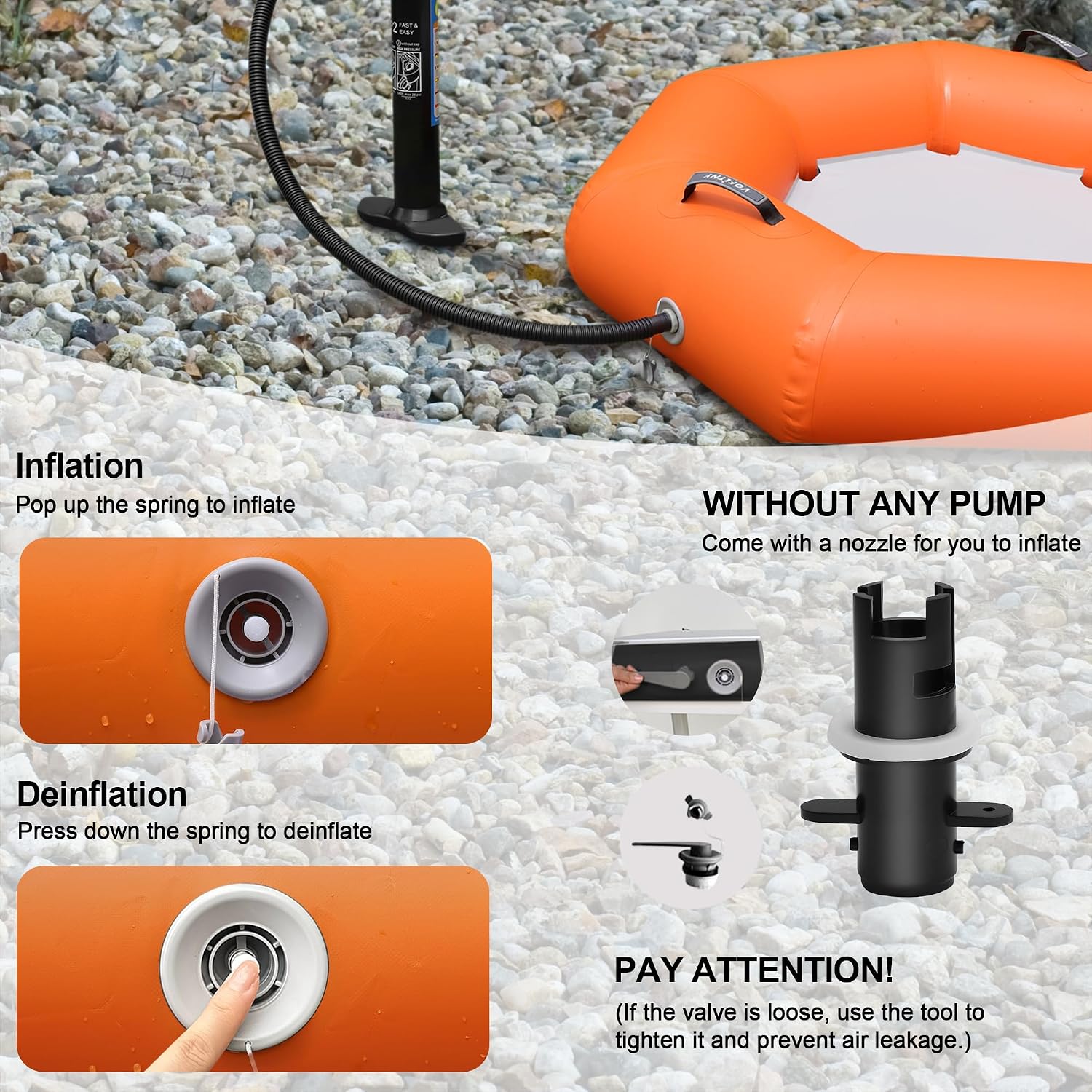 VOFiTNY Heavy Duty Inflatable River Tube - Solar Flare