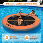 VOFiTNY Luxe Inflatable Water Hammock - Sunset Amber
