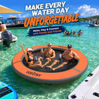 VOFiTNY Luxe Inflatable Water Hammock - Sunset Amber