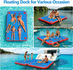 VOFiTNY Premium Inflatable Floating Dock - Mariner Crimson
