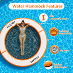 VOFiTNY Luxe Inflatable Water Hammock - Sunburst Orange
