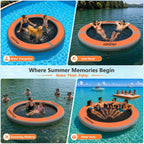 VOFiTNY Luxe Inflatable Water Hammock - Sunset Amber