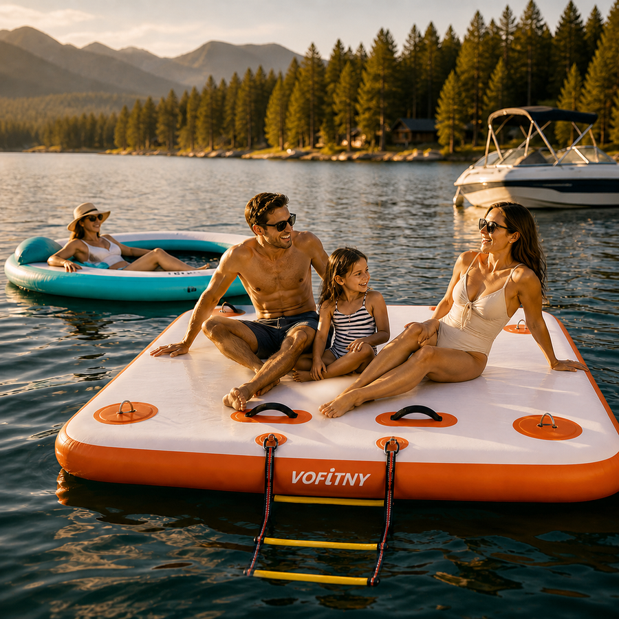 VOFiTNY floating dock for family lake recreation