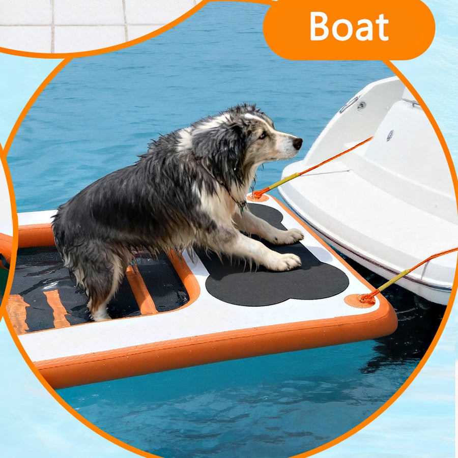 VOFiTNY inflatable dog boat ramp boat use scene