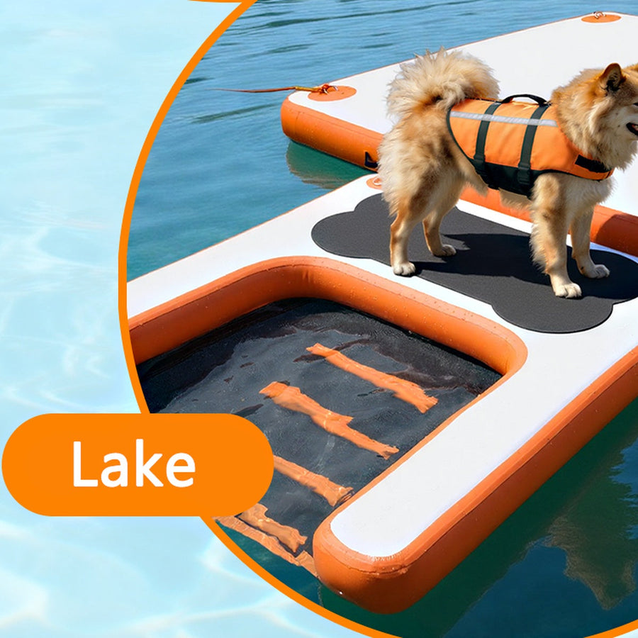 VOFiTNY inflatable dog boat ramp lake use scene