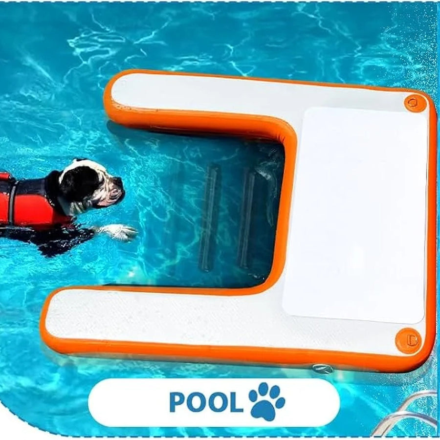 VOFiTNY inflatable dog pool ramp pool use scene