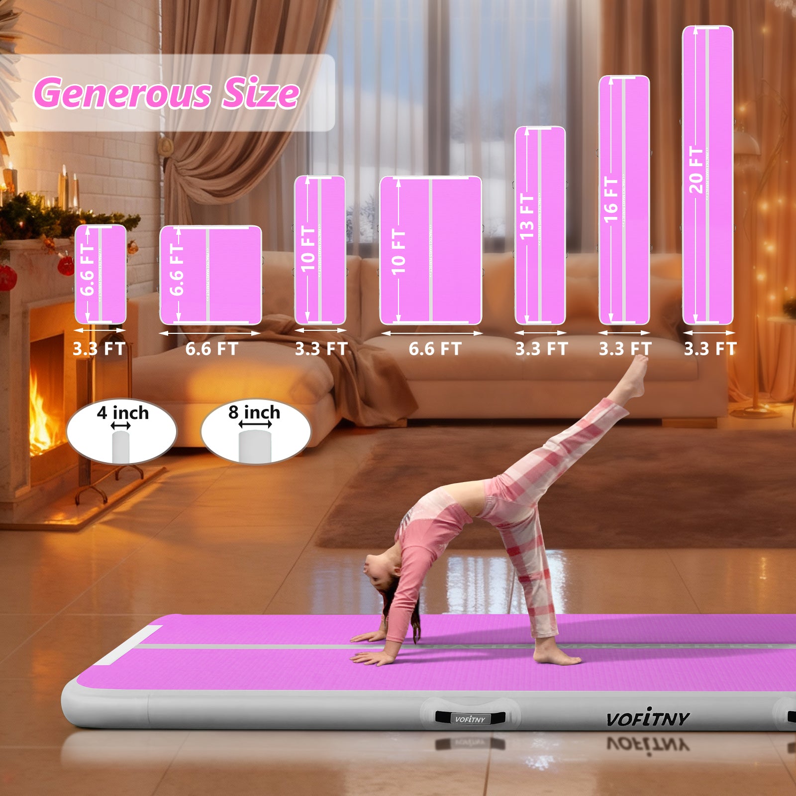 VOFiTNY Premium Gymnastics Air Mat -Orchid Glow Secondary image