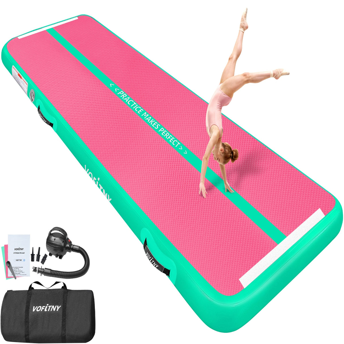 VOFiTNY Premium Gymnastics Air Mat -Tropic Watermelon Secondary image