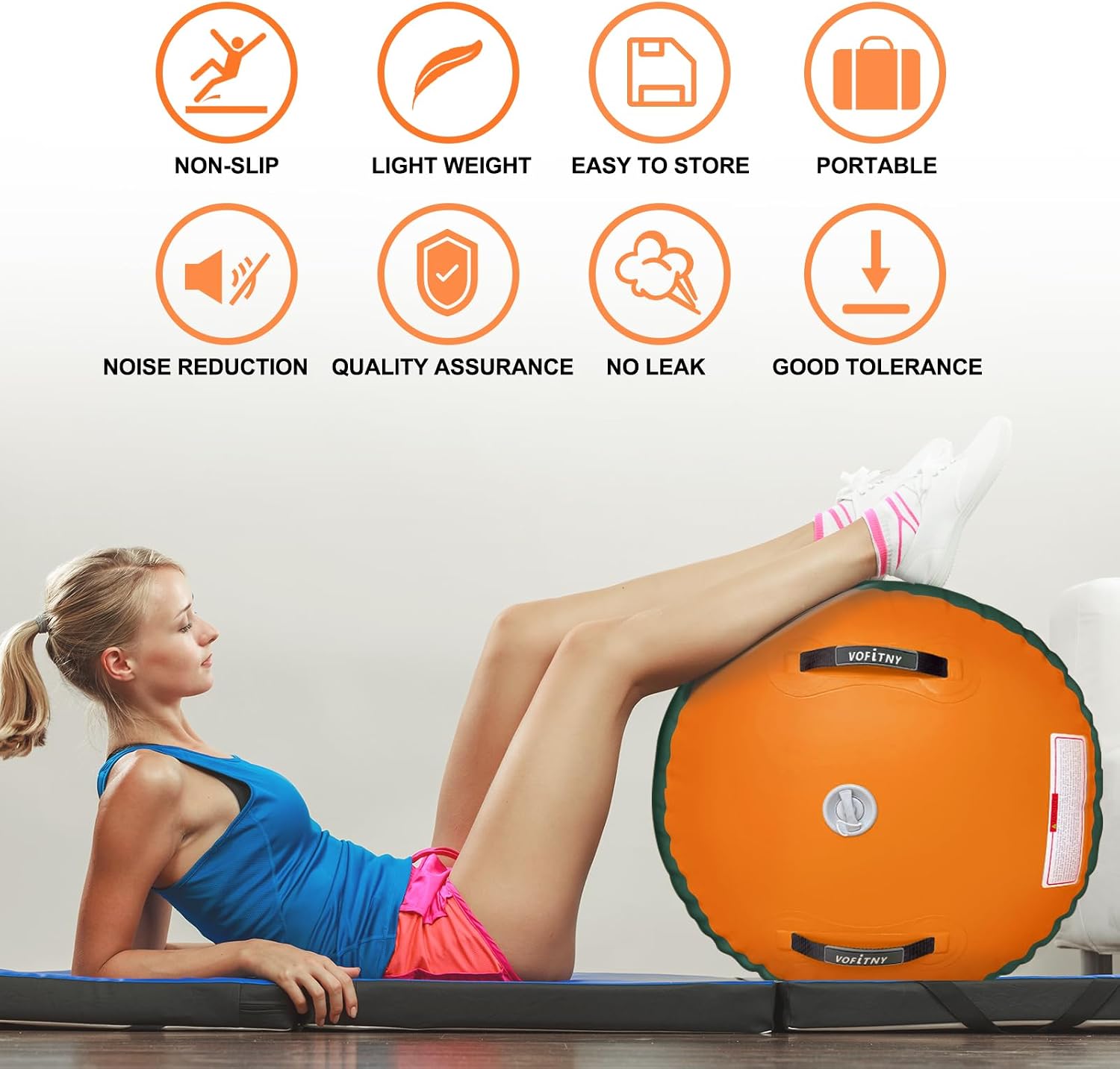 VOFiTNY Premium Gymnastics Air Roller - Forest Blaze — lightweight portable design and safety features