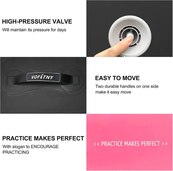 VOFiTNY Premium Gymnastics Air Roller - Midnight Rose — air roller material and support comparison
