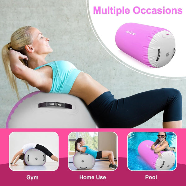 VOFiTNY Premium Gymnastics Air Roller - Orchid Glow — gym, home, and pool use scenes