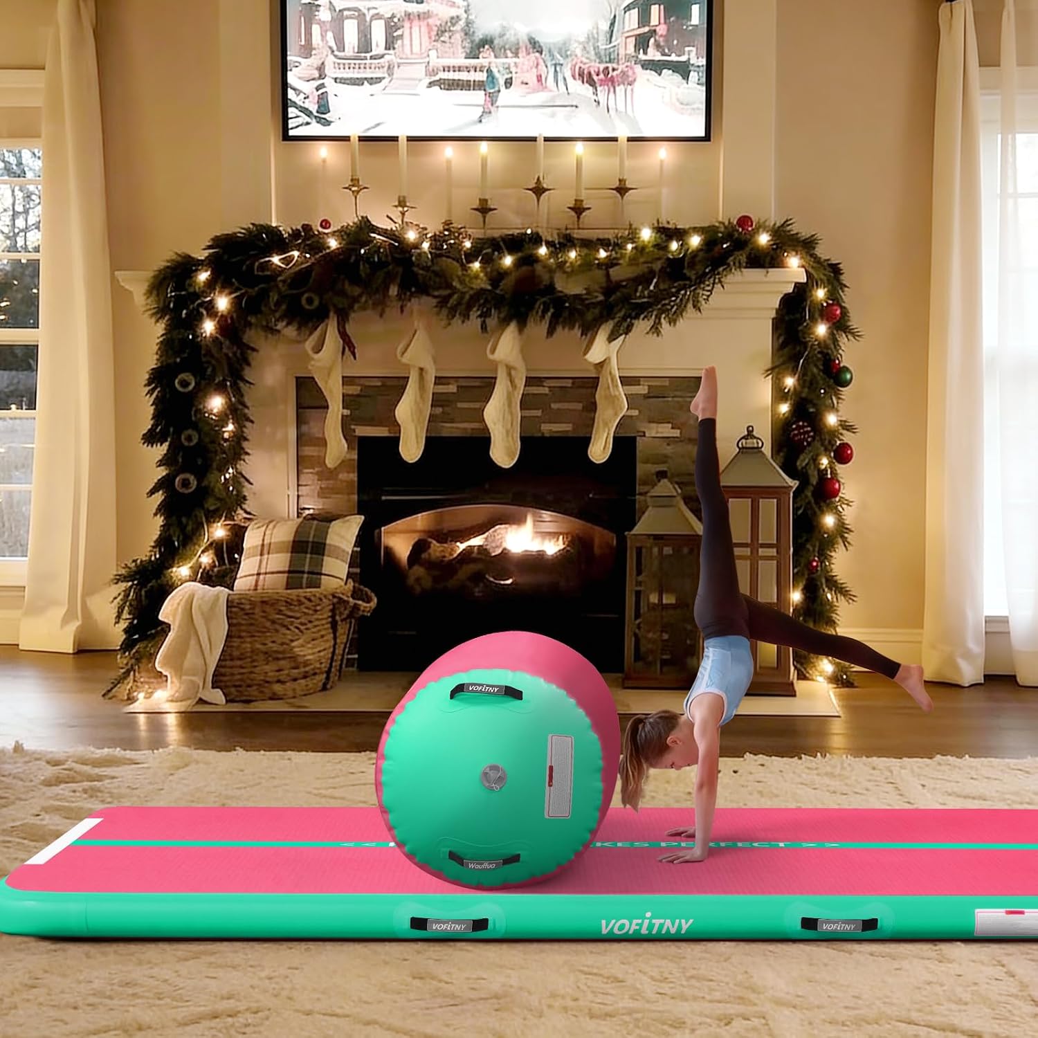 VOFiTNY Premium Gymnastics Air Roller - Tropic Watermelon — air roller material and support comparison