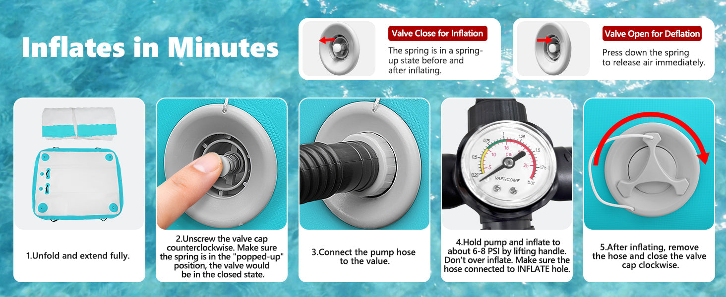 VOFiTNY two in one floating dock lounge product details and lifestyle banner